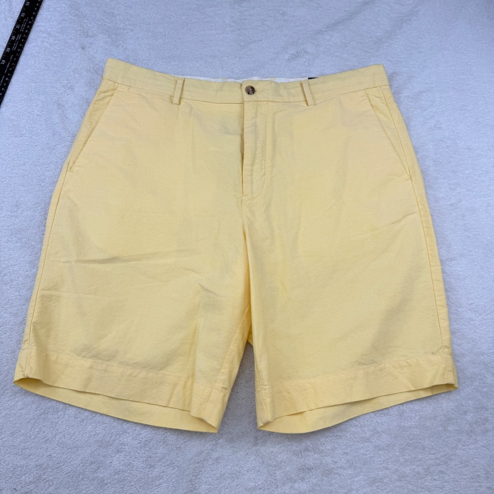 Polo Ralph Lauren Classic Fit Shorts Mens 34 Yellow Flat Front Chino